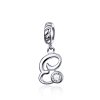 Encanto de letra E en plata estilo Pandora - SCC1183-E