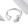 Anillo abierto de bola de plata estilo Pandora - SCR575