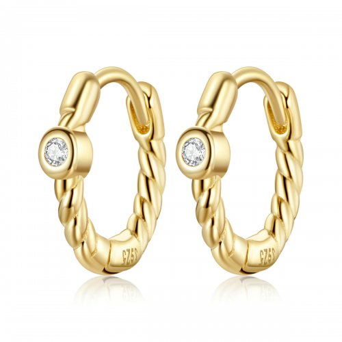 Aretes de estilo Pandora con aro francés - SCE1255