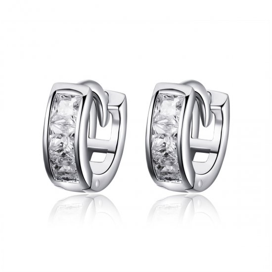 Estilo Pandora Aros de Plata Brillante para Niña - SCE515 - Haga click en la imagen para cerrar