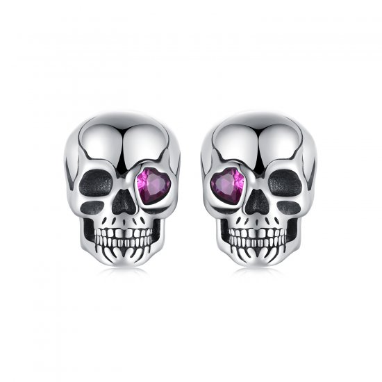 Pendientes de calavera estilo PANDORA - SCE1771 - Haga click en la imagen para cerrar