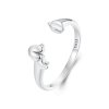 Anillo de perro salchicha en 3D estilo PANDORA - SCR1033-E