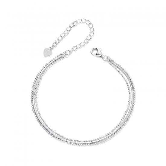 Pulsera sencilla de tres capas estilo PANDORA - BSB164 - Haga click en la imagen para cerrar