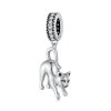 Pendiente de Gato con Estilo Pandora - SCC2595