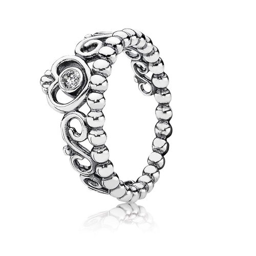 Anillo en plata de ley y circonita cúbica transparente - PANDORA Anillo en plata de ley y circonita cúbica transparente - PANDORA