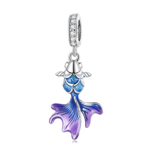 Pendiente colgante de estilo Pandora con diseño de carpa Koi - BSC684