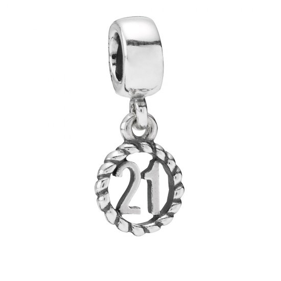 PANDORA Colgante Charm de Cumpleaños número 21 - 790496 - Haga click en la imagen para cerrar