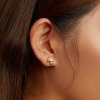 Estilo Pandora - Lindos Pendientes de Botón en forma de Setita - SCE1336