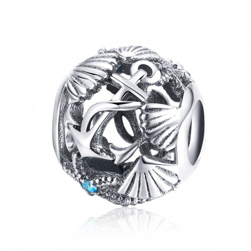 Estilo Pandora Charm de Playa de Plata - SCC995