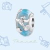 Charm de avión con acabado brillante estilo Pandora - SCC2482