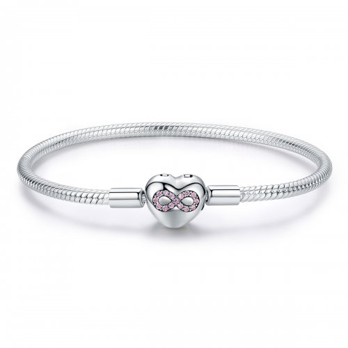 Pulsera deslizante de plata estilo corazón de la eternidad de Pandora Moments - SCB142