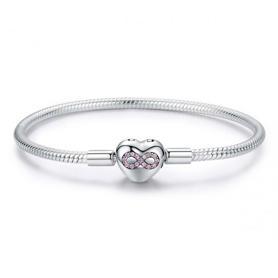 Pulsera deslizante de plata estilo corazón de la eternidad de Pandora Moments - SCB142 - Haga click en la imagen para cerrar