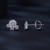 Pendientes de estilo Pandora con Moissanita (Un certificado) - MSE034