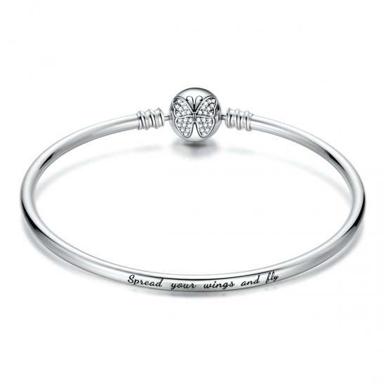 Brazalete plateado estilo Pandora - BSB084 - Haga click en la imagen para cerrar