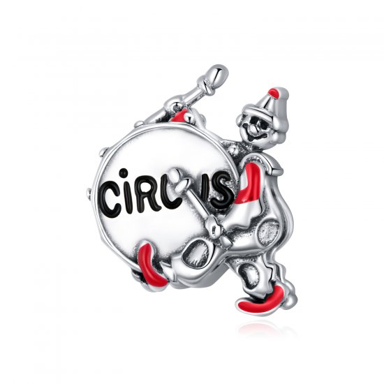 Charm de tambor estilo Pandora con payaso - SCC1658 - Haga click en la imagen para cerrar