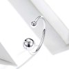 Anillo abierto de bola de plata estilo Pandora - SCR575