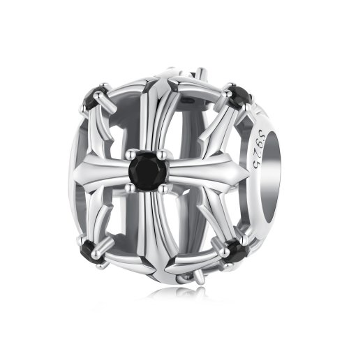 Pulsera estilo Pandora con dije de cruz - SCC2548