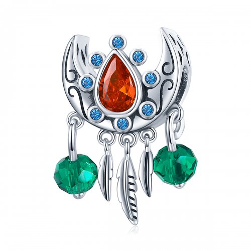 Charm de estilo Pandora de atrapasueños lunar - BSC452