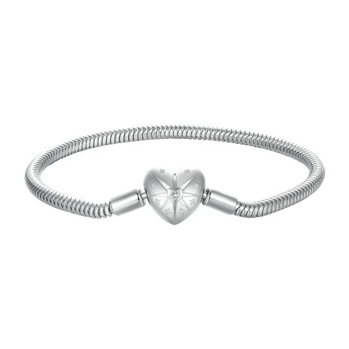 Pulsera básica con corazón y estrella estilo PANDORA - BSB196