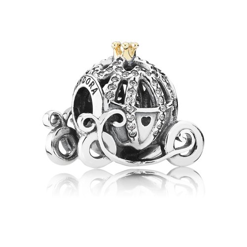 Charm en plata de ley y oro Carroza de Cenicienta - PANDORA