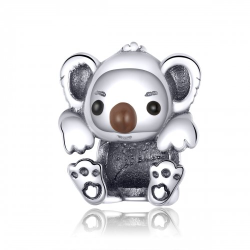 Charm de bebé koala de plata estilo Pandora - SCC1304