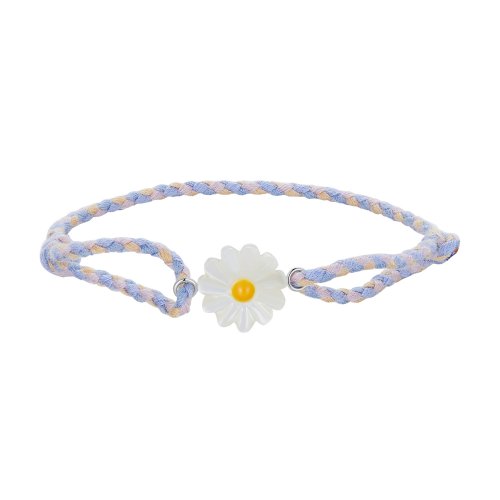 Pulsera de Cordón Estilo Pandora con Margarita - SCB250