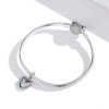 Pulsera estilo Pandora de plata con colgante de amor arcoíris - SCC1851