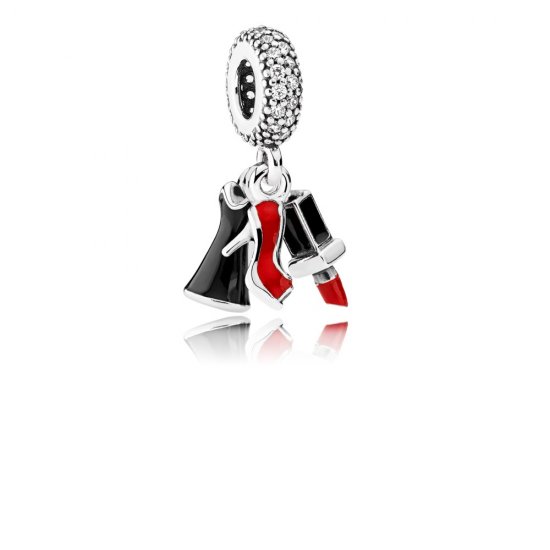 Charm colgante en plata de ley Trío de Glamour - PANDORA - Haga click en la imagen para cerrar