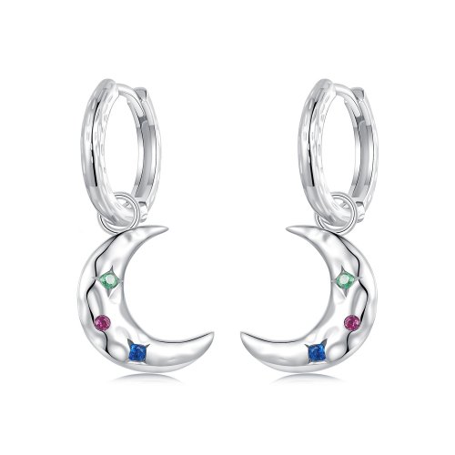 Pendientes de luna estilo PANDORA - SCE1778