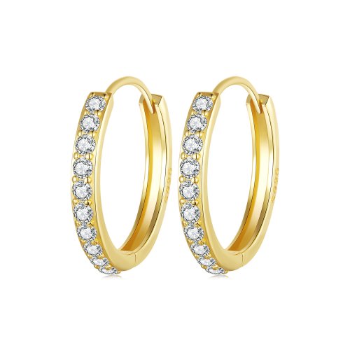Pendientes sencillos de plata de ley estilo PANDORA - BSE1060-BL