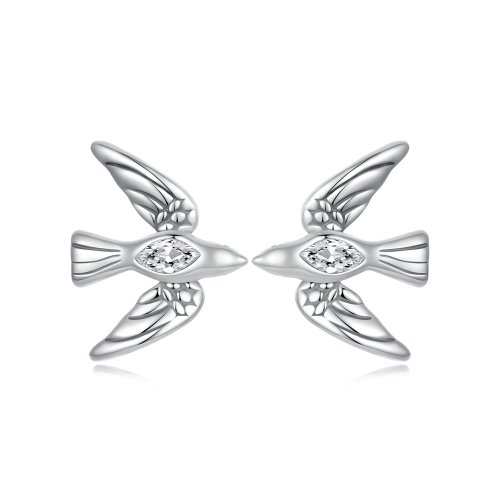 Pendientes de pájaro estilo PANDORA - SCE1751