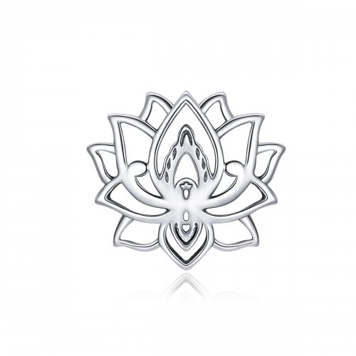 Charm de Loto en Flor de Estilo Pandora de Plata - SCC1724