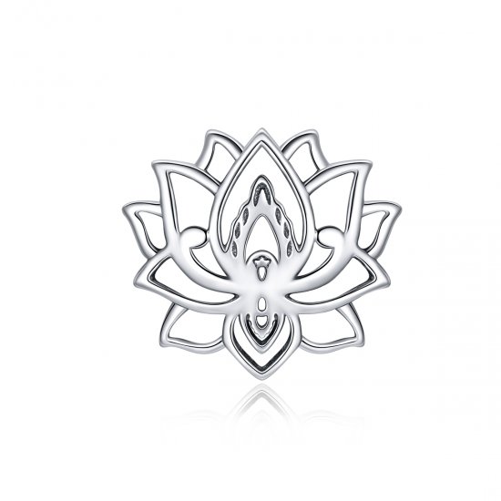 Charm de Loto en Flor de Estilo Pandora de Plata - SCC1724 - Haga click en la imagen para cerrar
