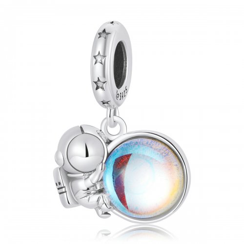 Pendiente colgante estilo Pandora lunar astronauta - BSC581