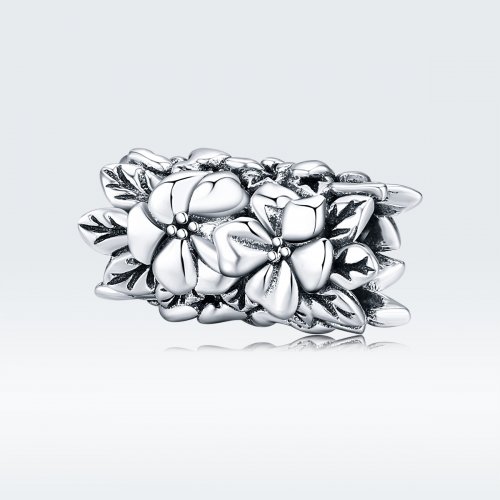 Charm de flores de verano en estilo Pandora de plata - SCC1488