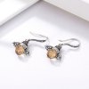 Pendientes colgantes de abeja de plata estilo Pandora - SCE149