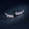 Estos aretes de pendientes de trigo brillante de plata estilo Pandora - BSE415
