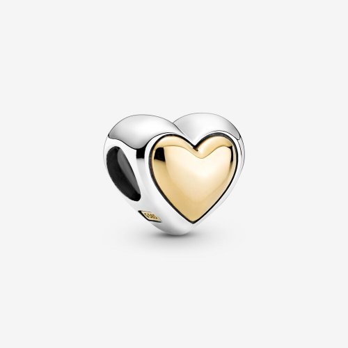 PANDORA Abalorio en forma de Corazón Dorado en Relieve - 799415C00