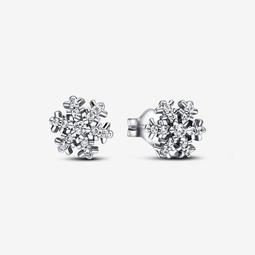 Pendientes Pandora de Botón Copo de Nieve Brillante - 292370C01