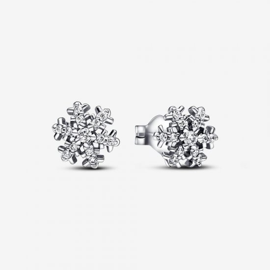 Pendientes Pandora de Botón Copo de Nieve Brillante - 292370C01 - Haga click en la imagen para cerrar