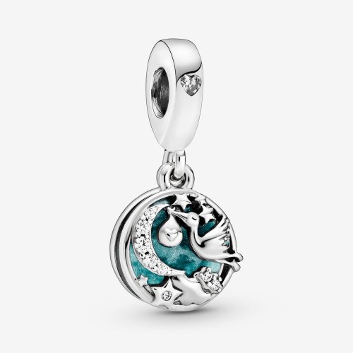 PANDORA Charm Colgante Cigüeña y Estrellas Brillantes - 798895C01