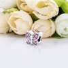 Charm PANDORA en plata de ley Mariposa Rosa Deslumbrante - 797882NCCMX
