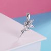 Pendiente colgante de hada de flores blancas de estilo Pandora - SCC359