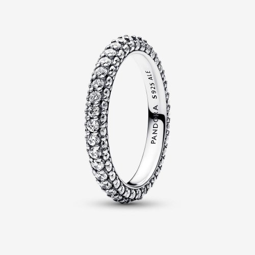 Anillo de Pandora Timeless Pavé de una sola hilera - 192627C01