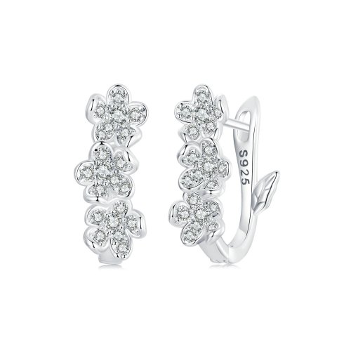 Pendientes de flores estilo PANDORA - BSE982