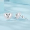 Pendientes de corazón con lazo estilo PANDORA - SCE1810
