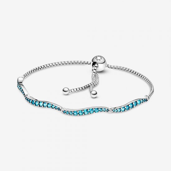 Pulsera deslizante PANDORA Azul Ondulada - 599436C01 - Haga click en la imagen para cerrar