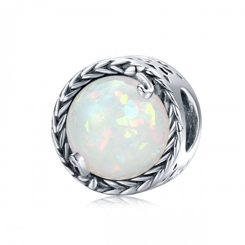 Charm de estilo Pandora en plata con diseño de vid simple - SCC1576