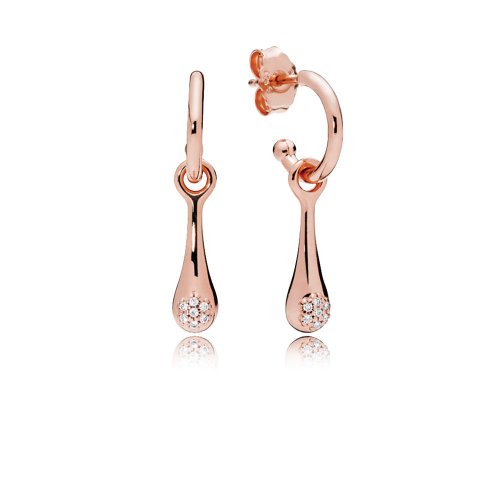 Pendientes colgantes en plata de ley Moderno LovePods™, PANDORA Rose™ PANDORA