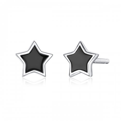 Pendientes de Estilo Pandora con Estrellas de Plata - BSE275
